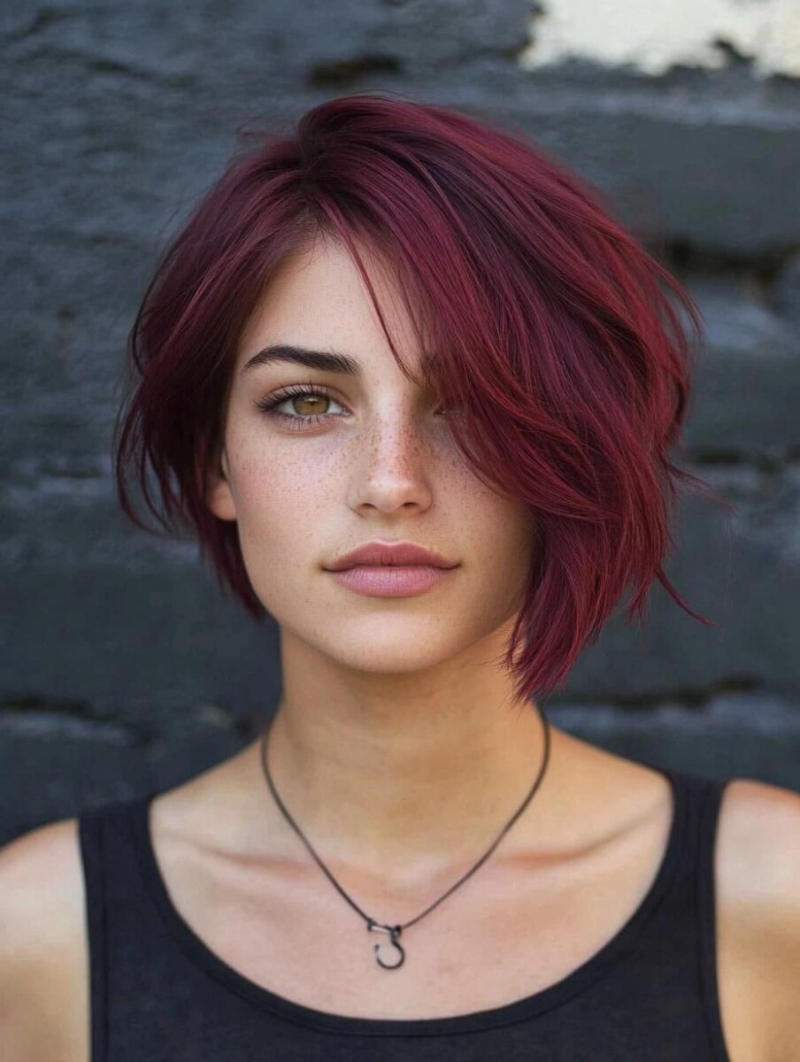 Pixie cut asymétrique