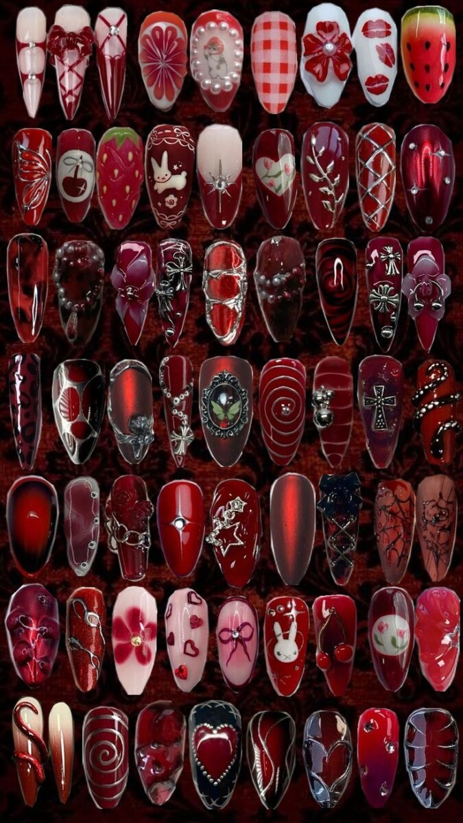 Ongles rouges idées créatives