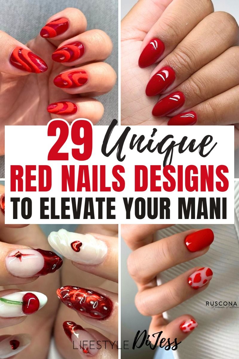 Ongles rouges idées créatives