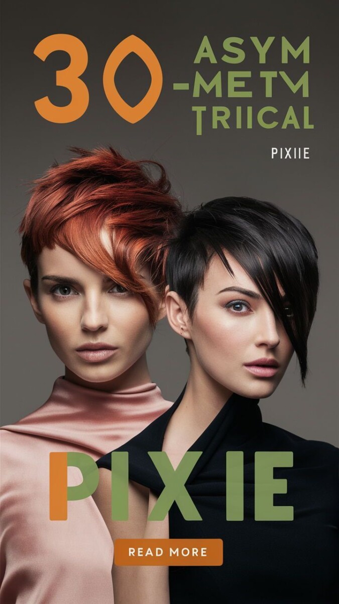 Pixie cut asymétrique