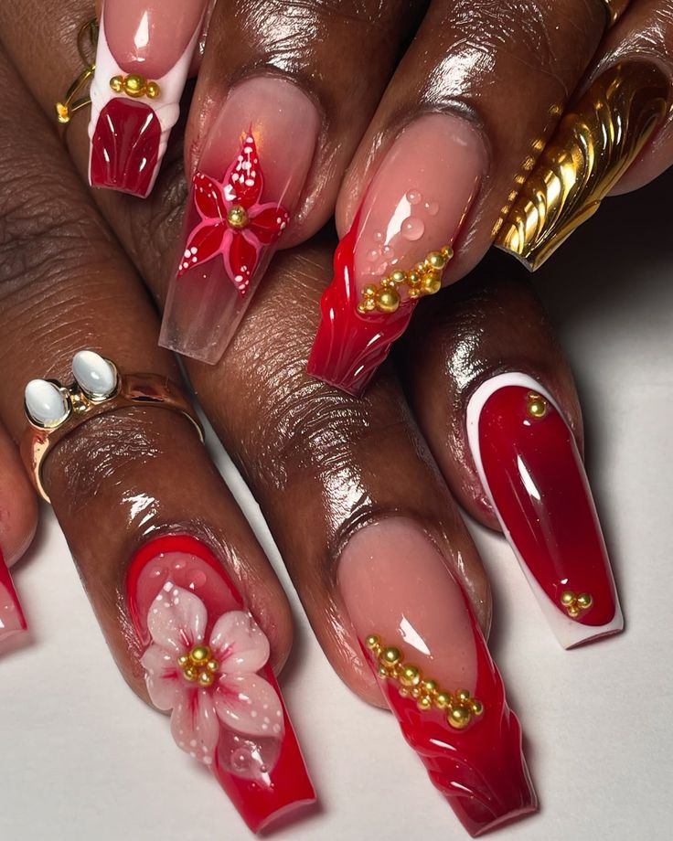 Ongles rouges idées créatives