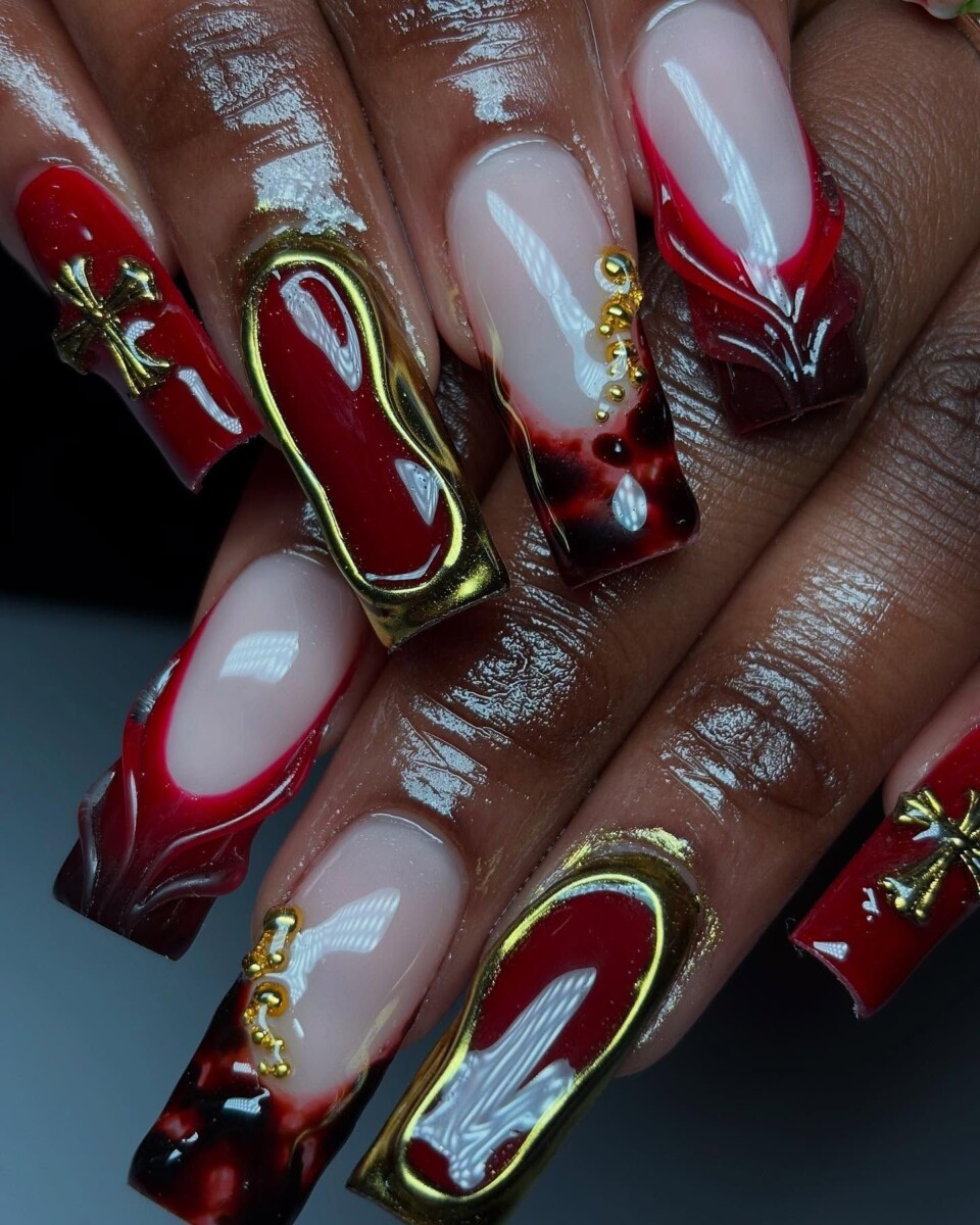 Ongles rouges idées créatives