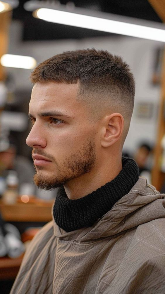 Buzz cut dégradé homme