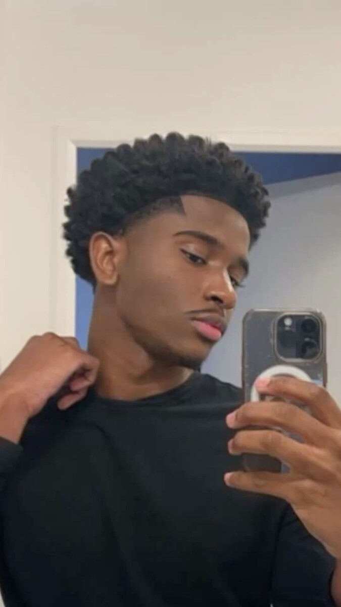 Afro taper fade homme