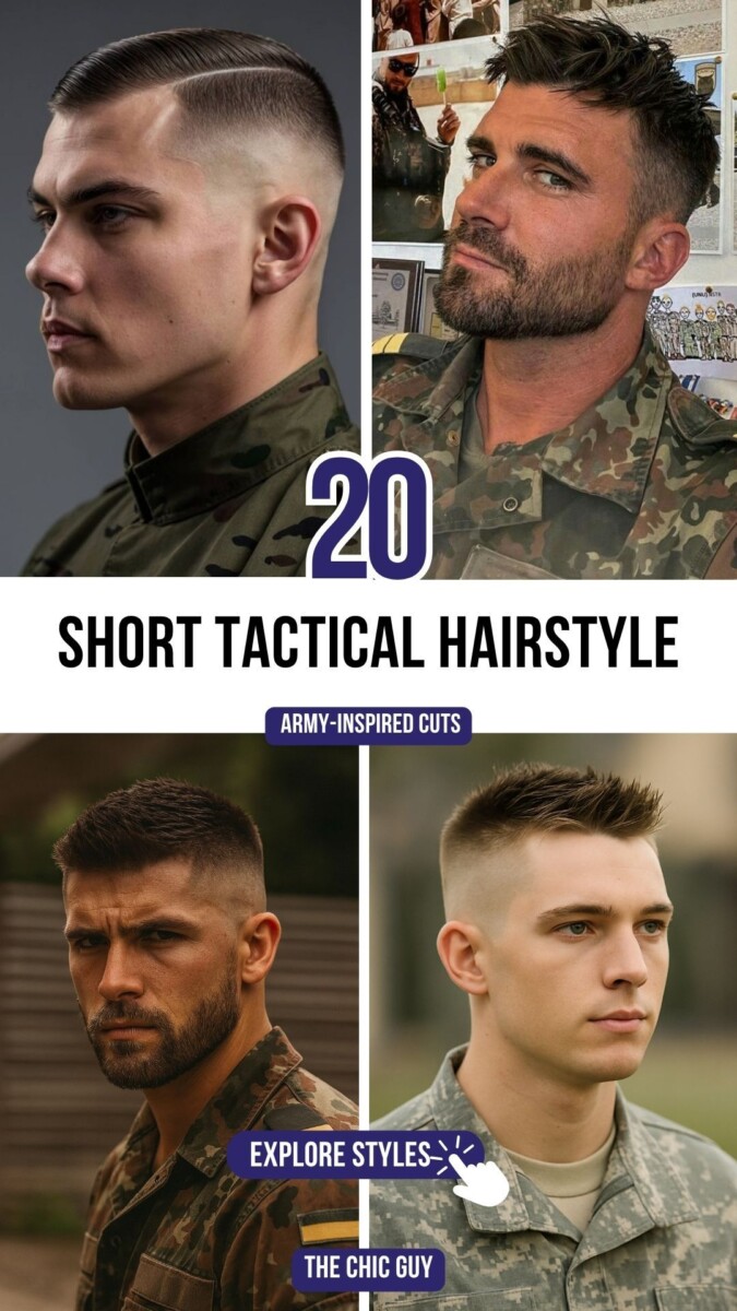 Coupe militaire dégradé inspiration