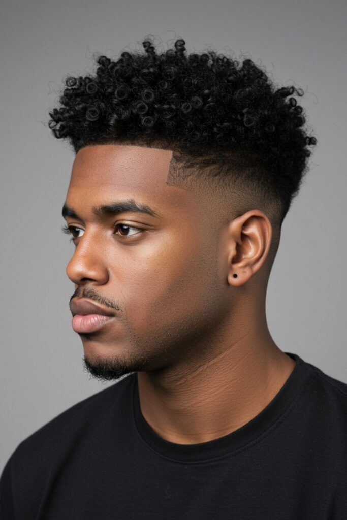 Coupe afro homme dégradé