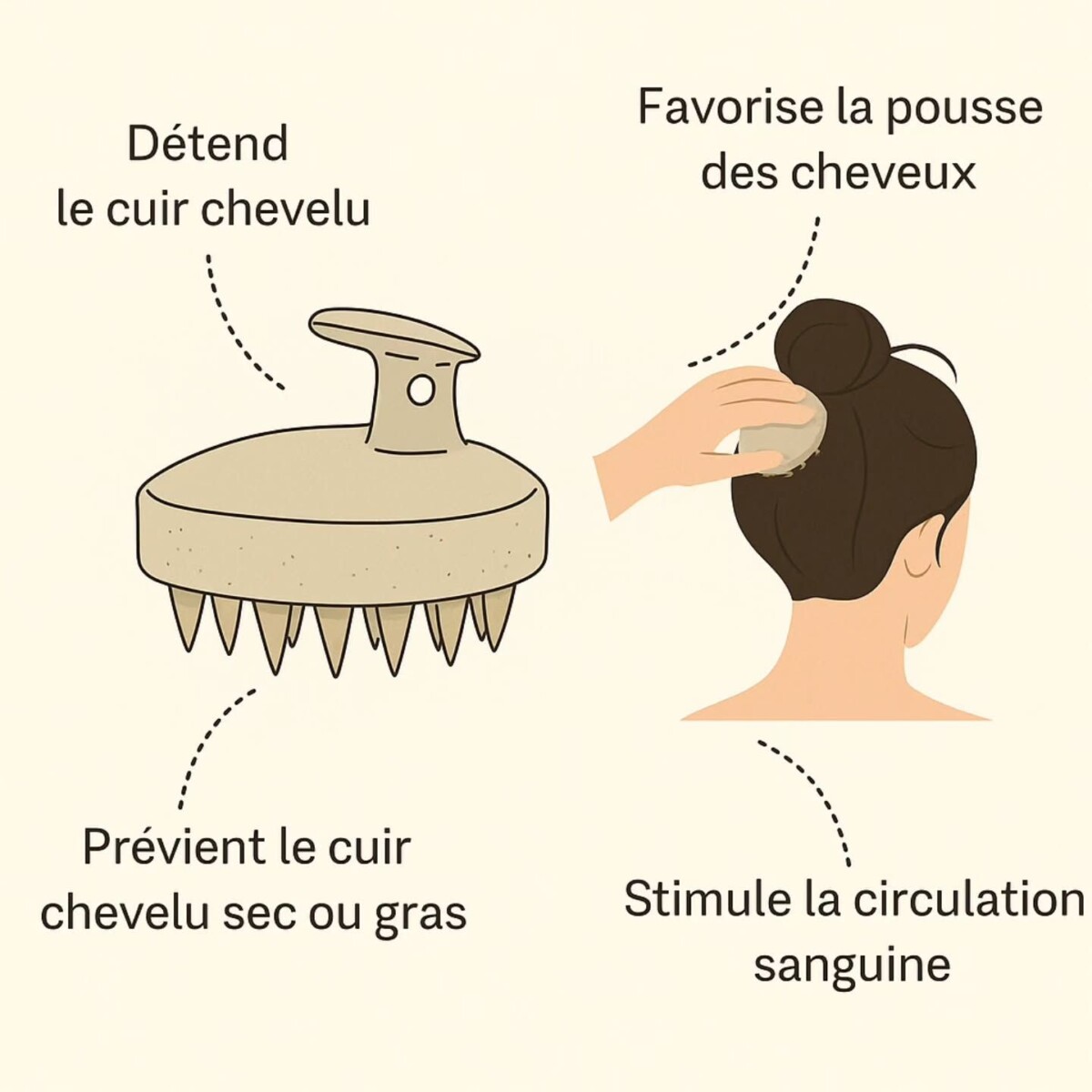 Massage cuir chevelu bienfaits