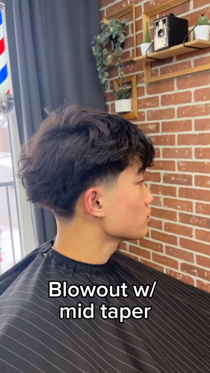 Blowout taper haircut