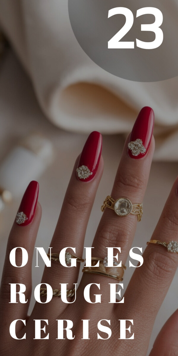 Ongles rouges manucure