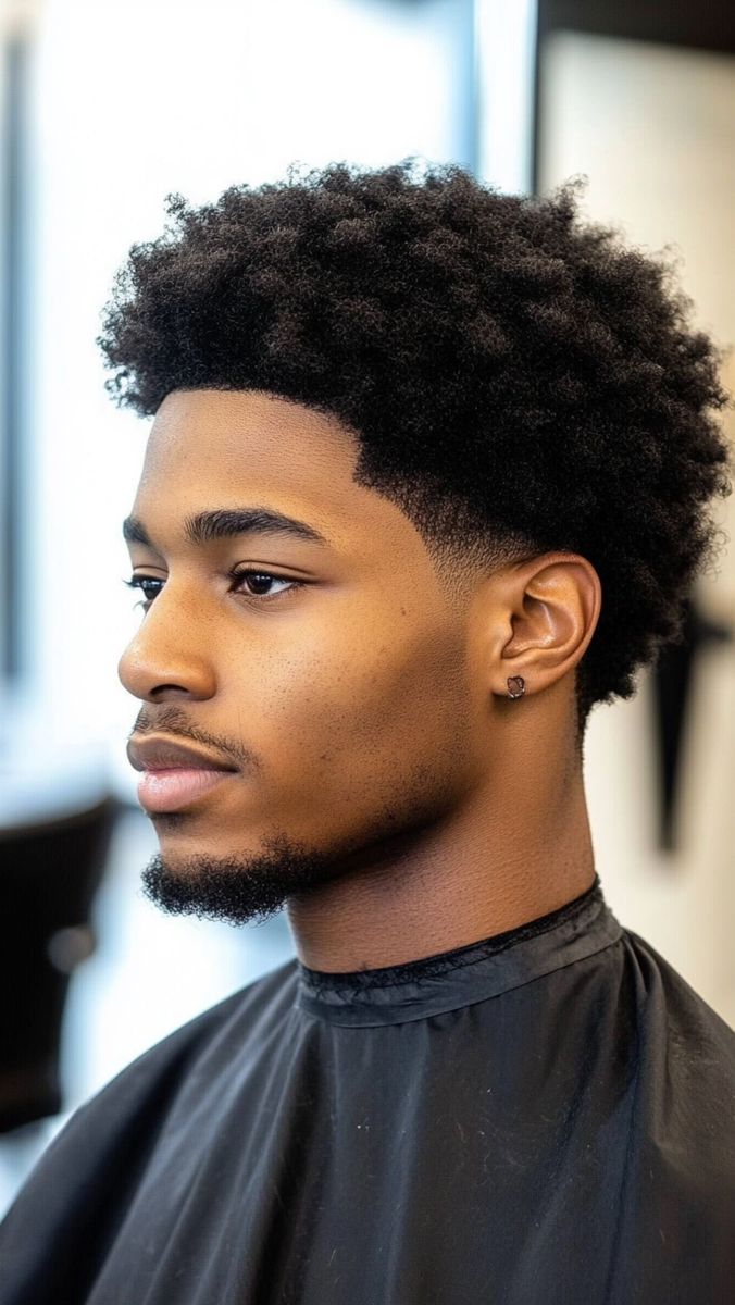Coupe afro homme dégradé
