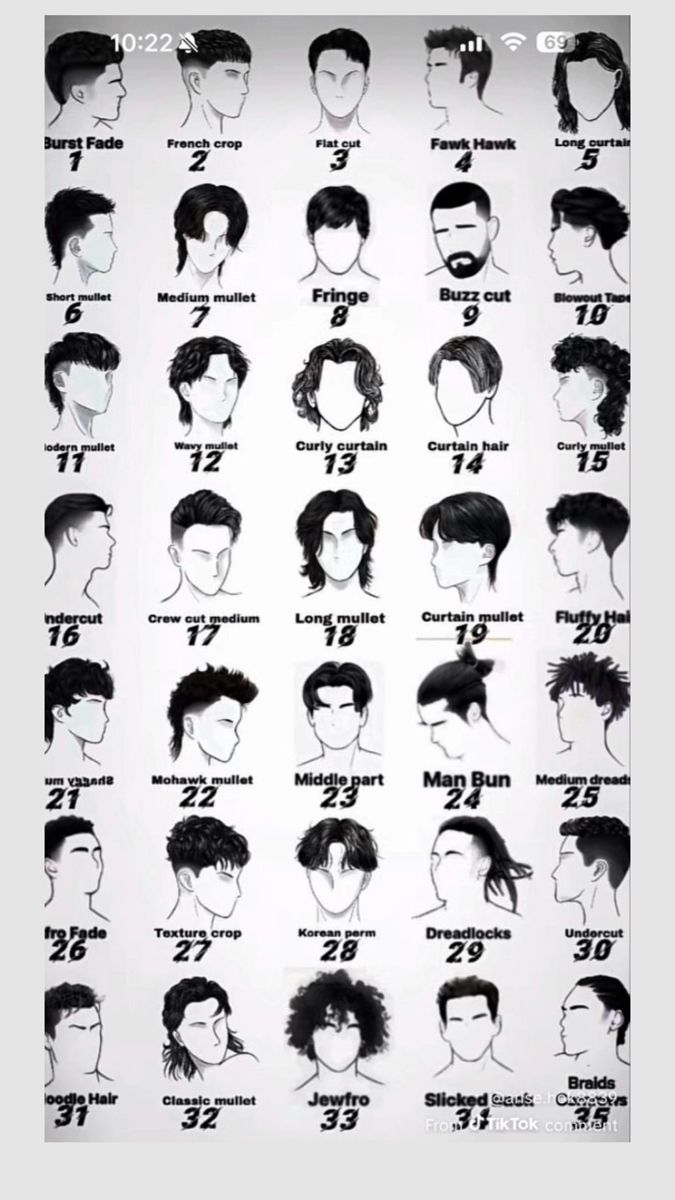 Types de cheveux homme
