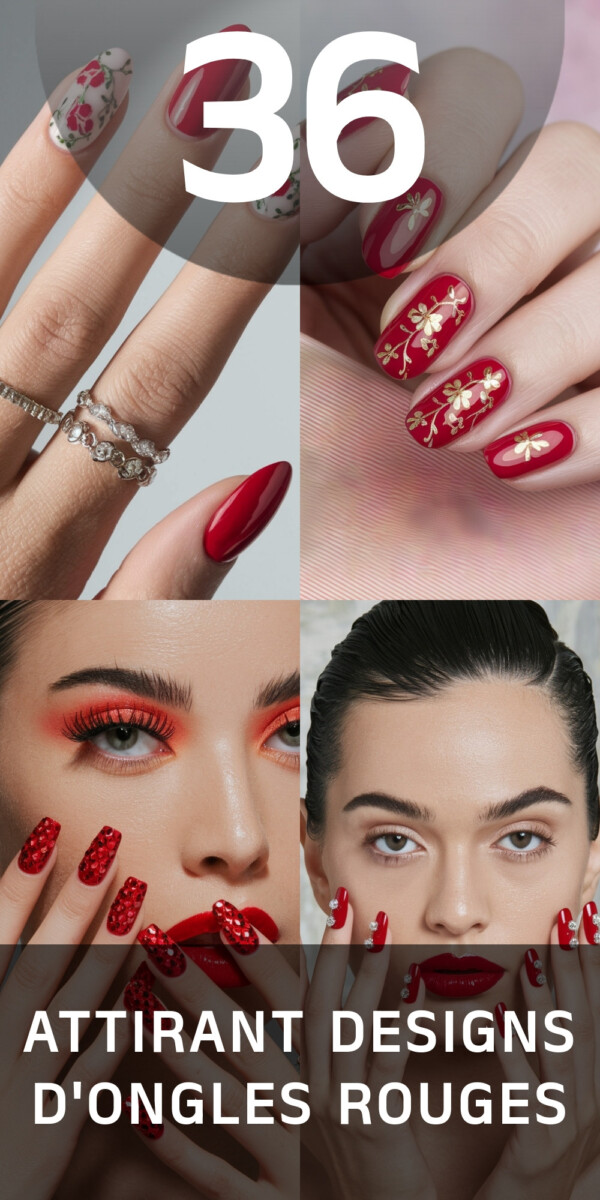 Ongles rouges manucure