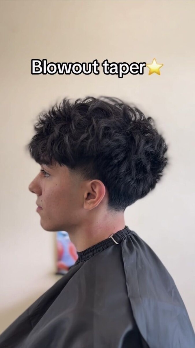 Blowout taper haircut