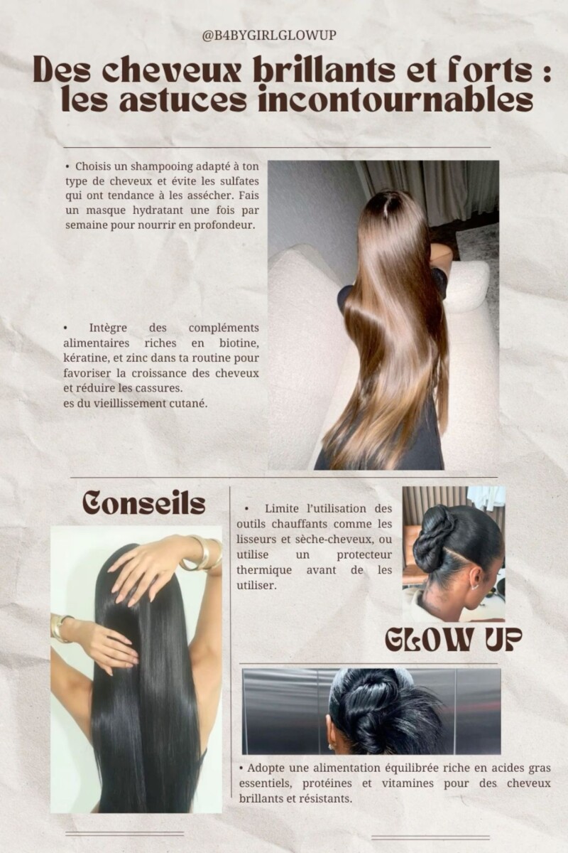 Astuces coiffure brillance cheveux