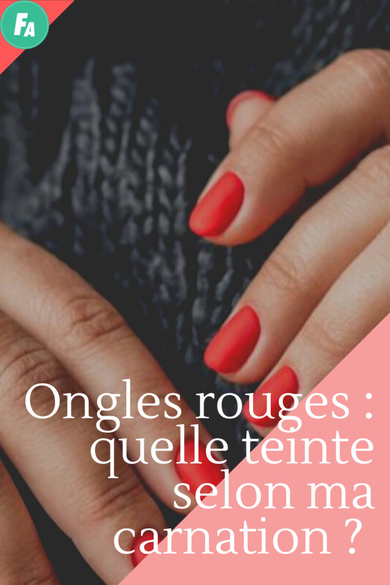 Ongles rouges manucure
