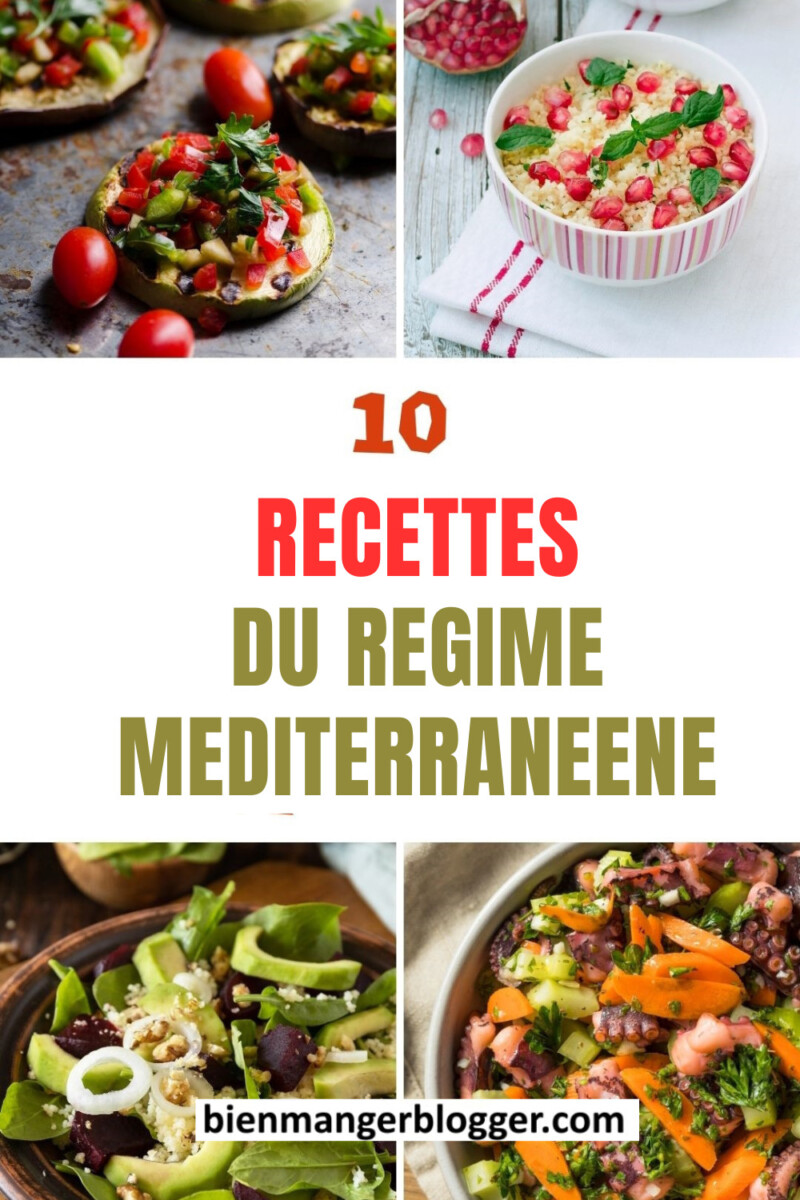 menus régime méditerranéen réussi