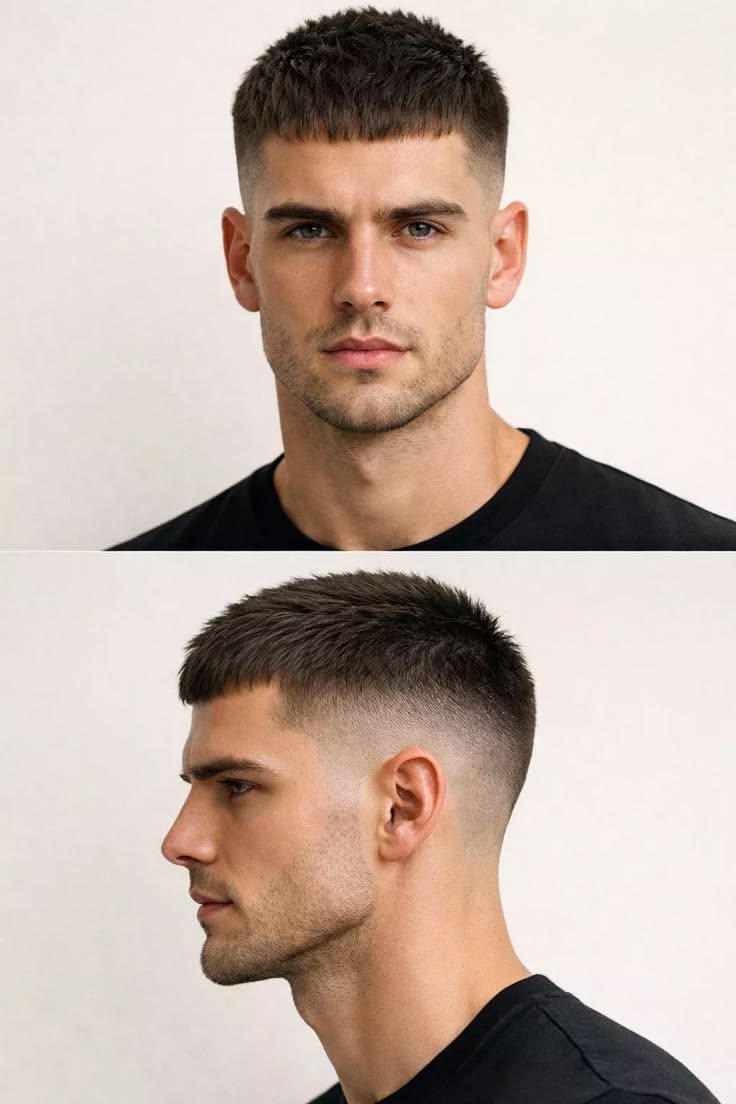 Coupe de cheveux homme court sans dégradé : Simplicité et élégance Coupe de cheveux homme court sans dégradé : Simplicité et élégance