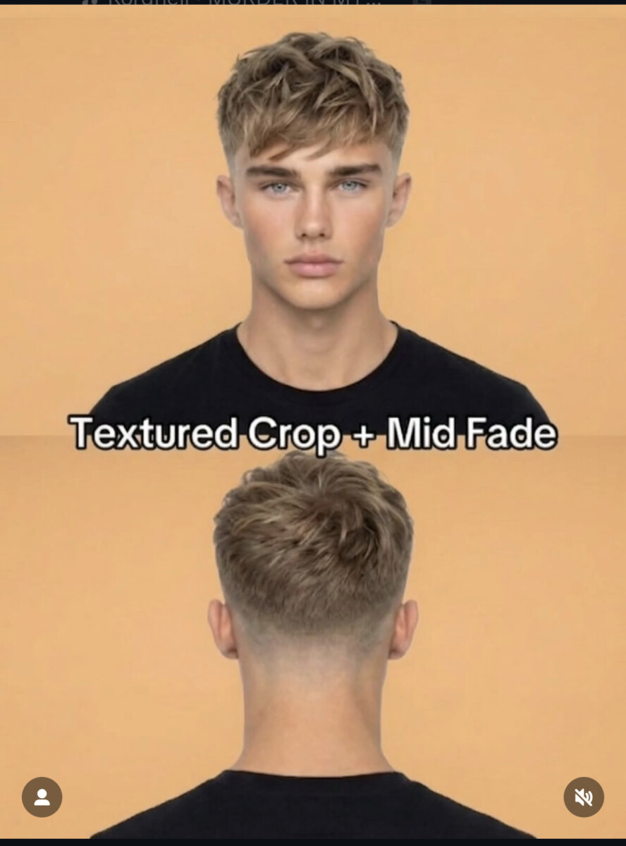 Style court dégradé masculin