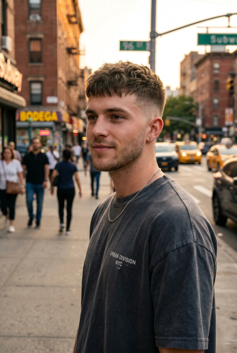 Look dégradé masculin