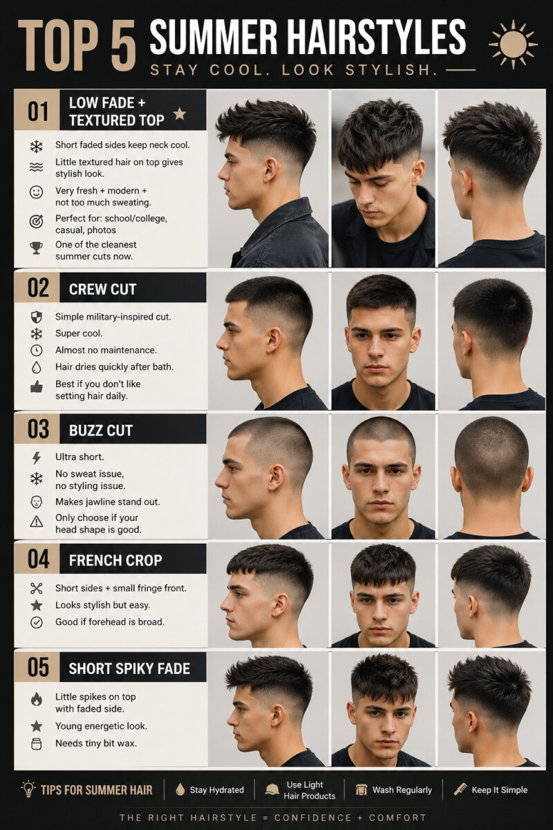 Coiffure homme court stylé