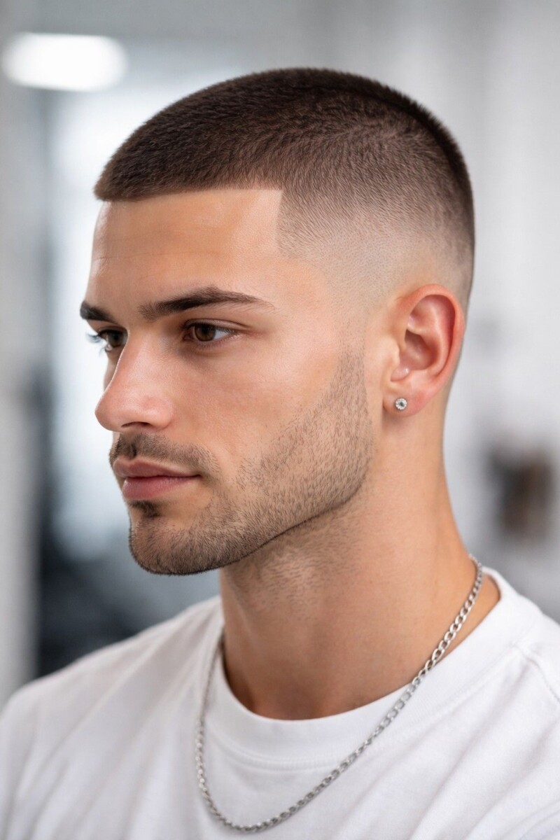 Coiffure homme sans dégradé