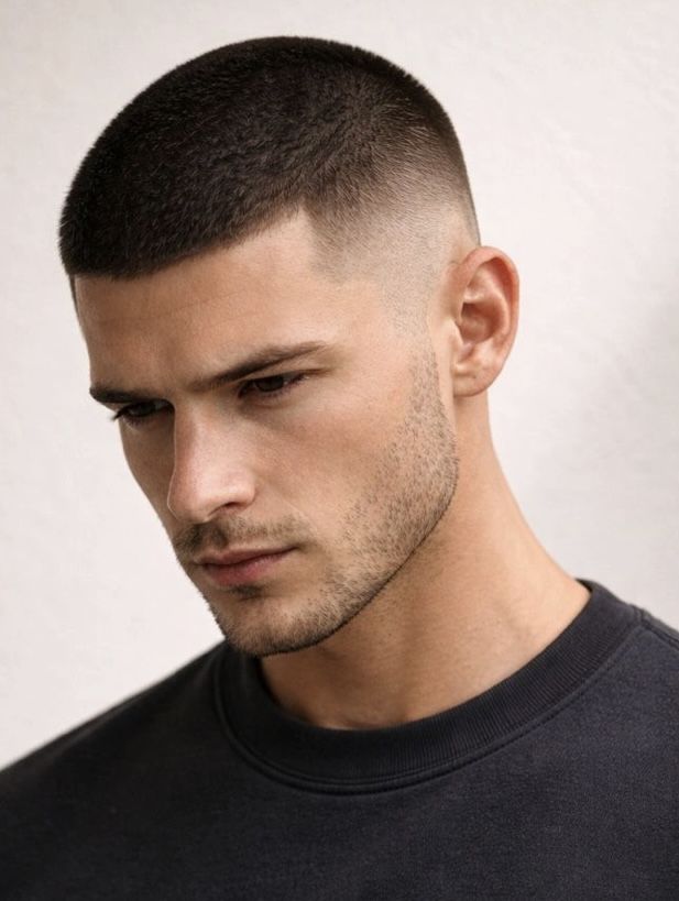 Look frais cheveux courts homme