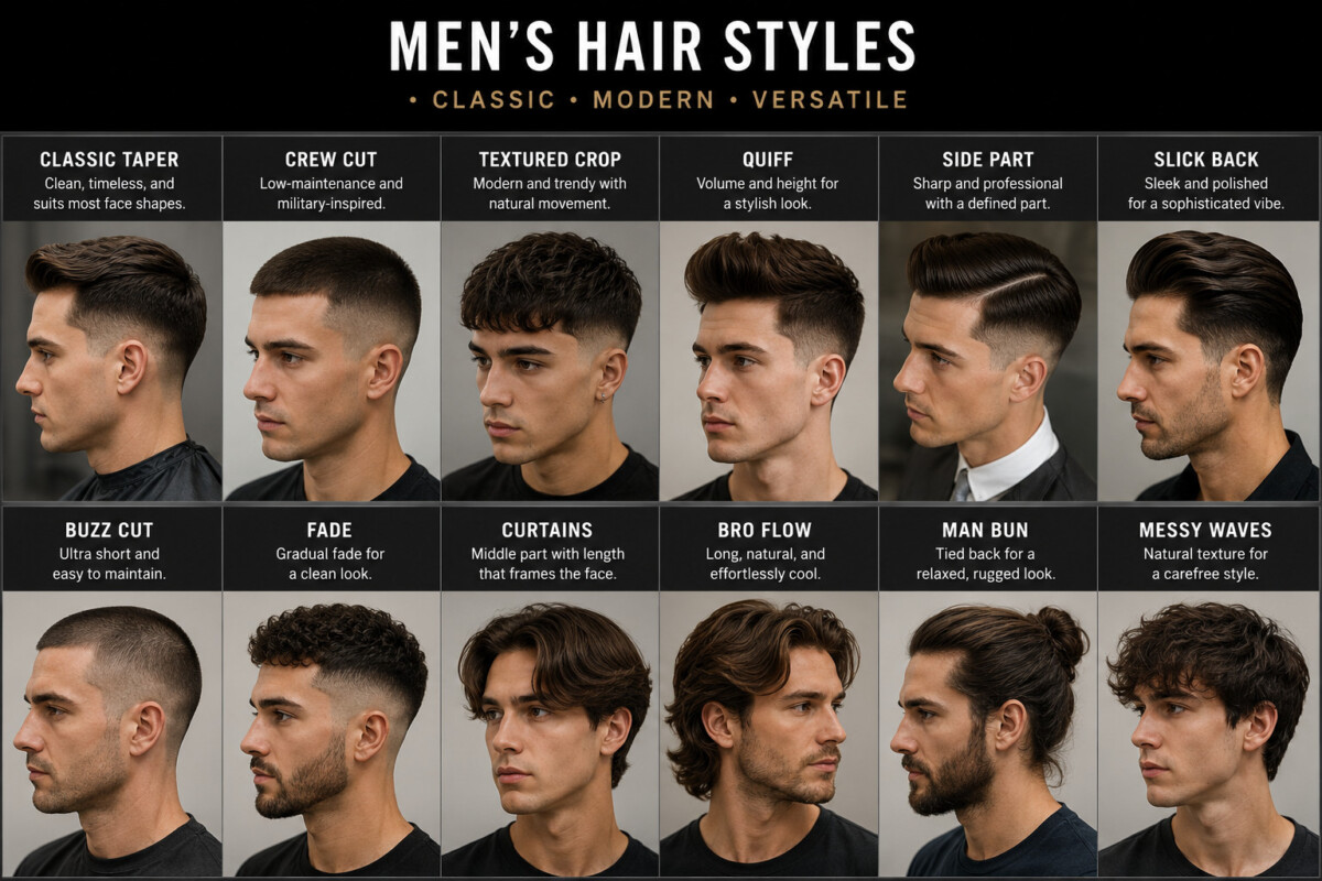 Style coupe homme court