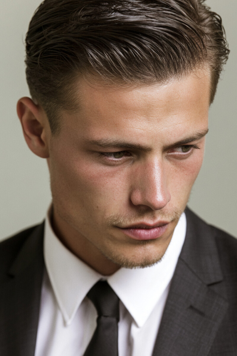 coiffure classique élégante homme