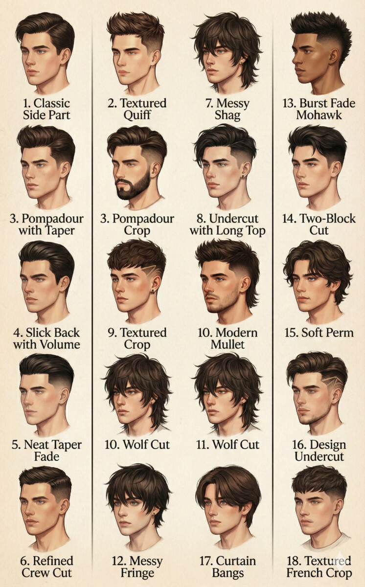 Coupes hommes tendance actuelles