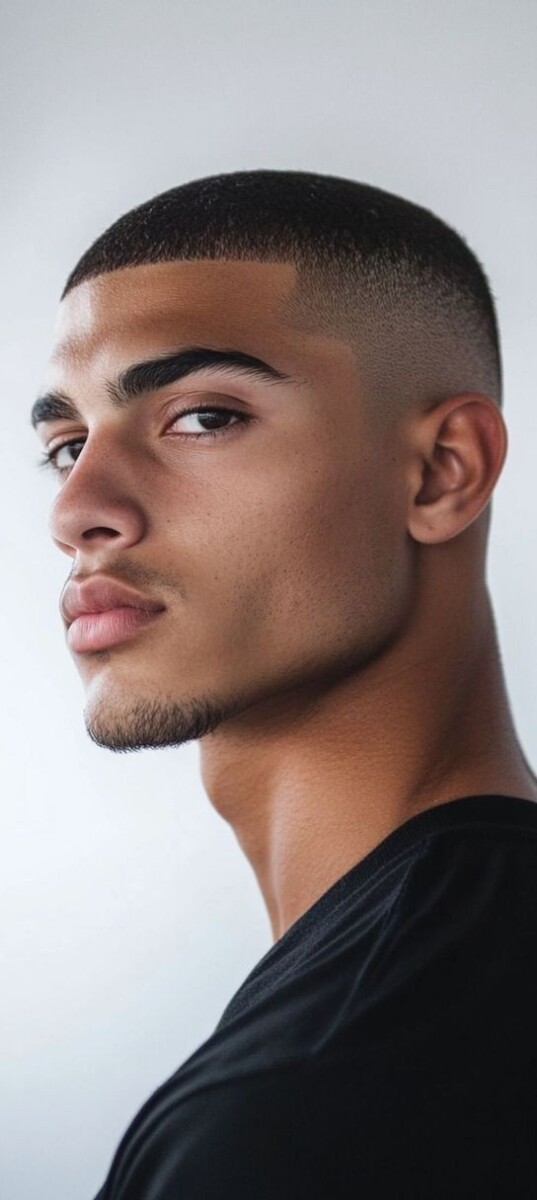 Homme coupe très court