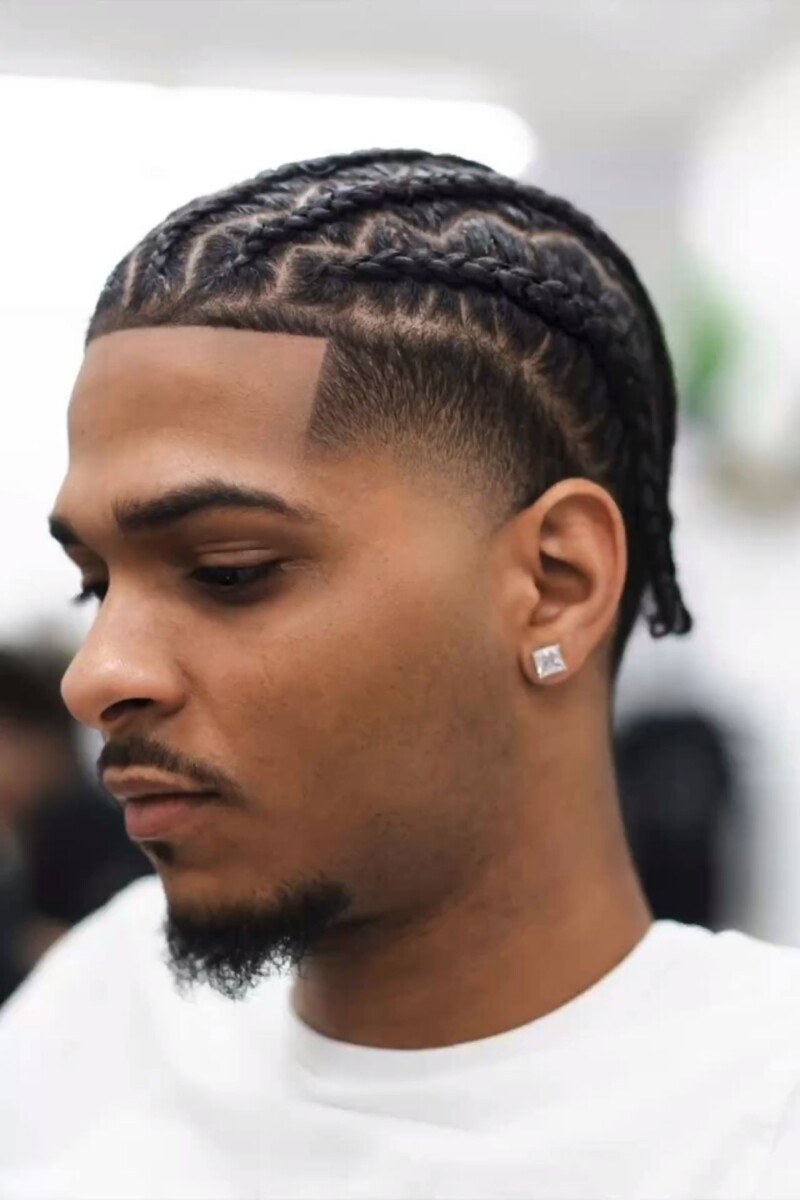 Coupe homme tresses courtes