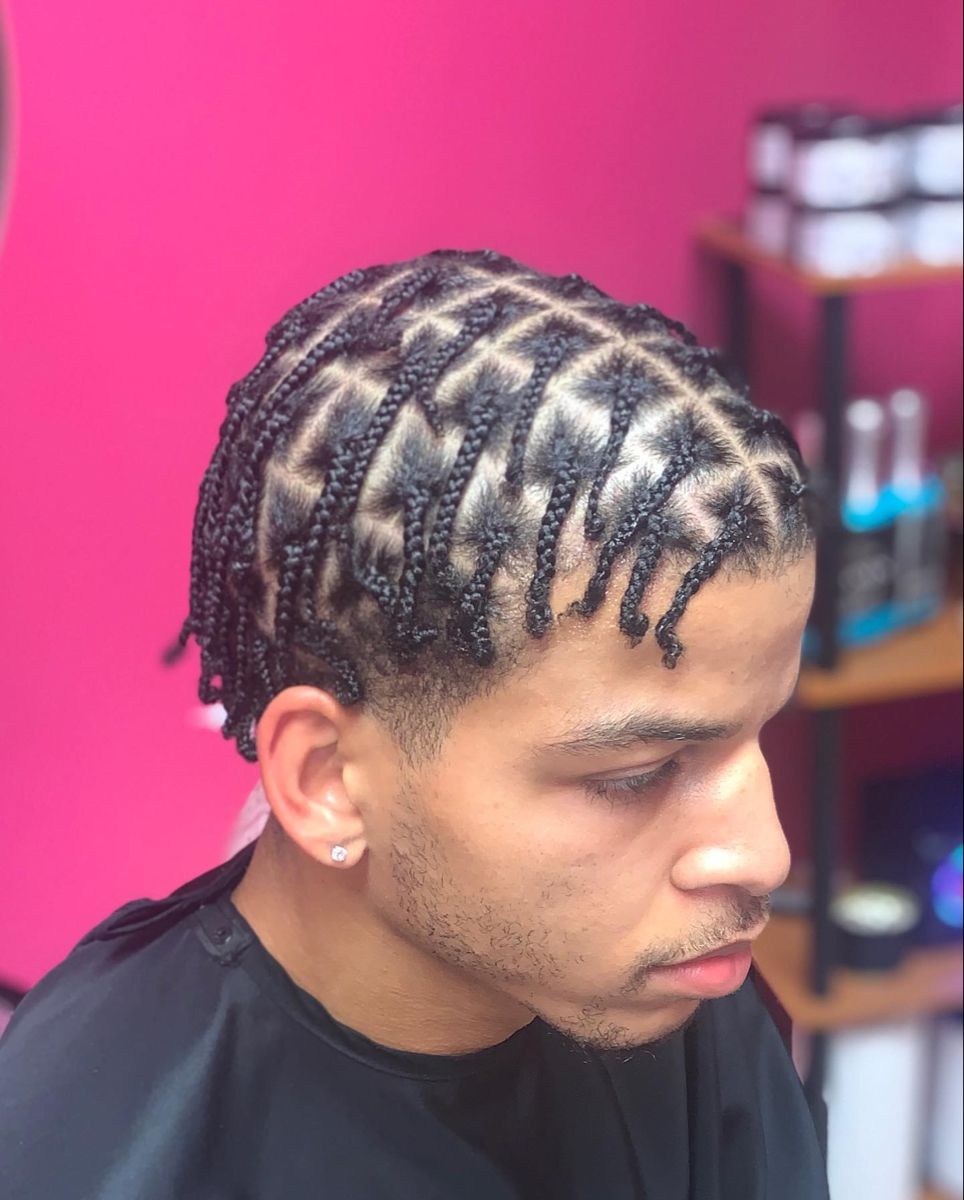 Coupe homme tresses courtes