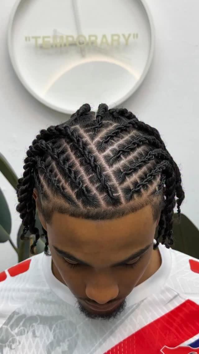 Coupe homme tresses courtes