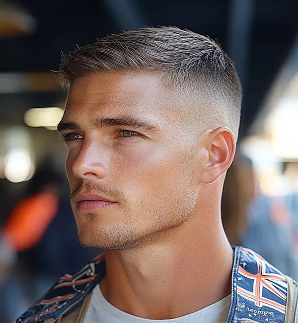 Cheveux homme style court