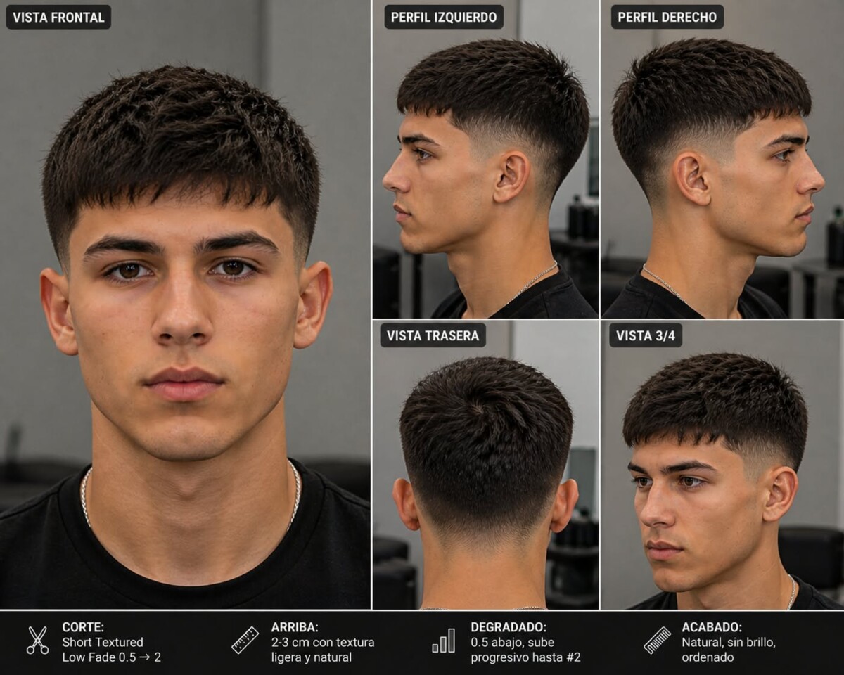 Dégradé moderne homme court