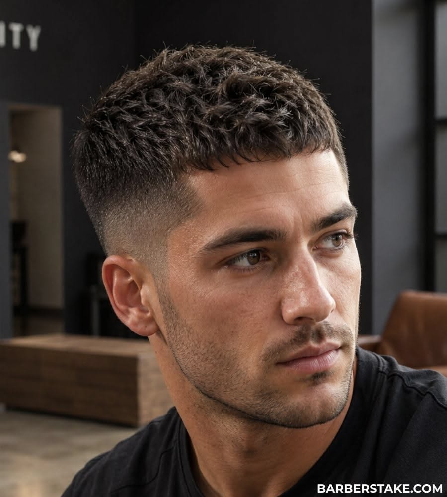 Style court dégradé masculin