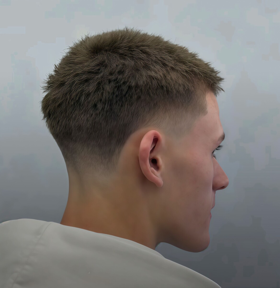 Rendu net coupe homme