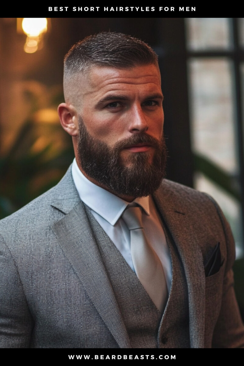 Look moderne barbe courte