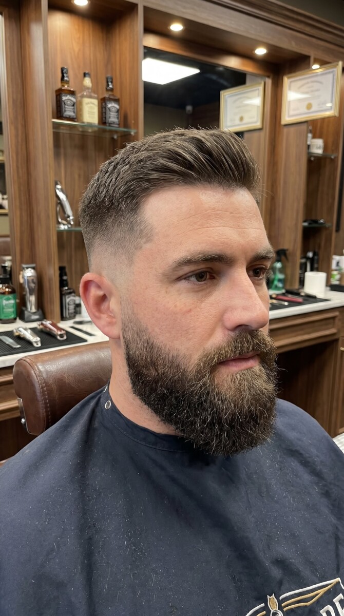 Barbe courte homme tendance