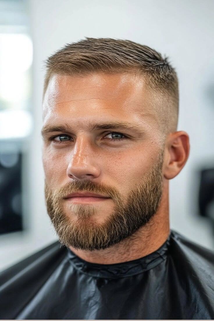 Entretien barbe courte homme