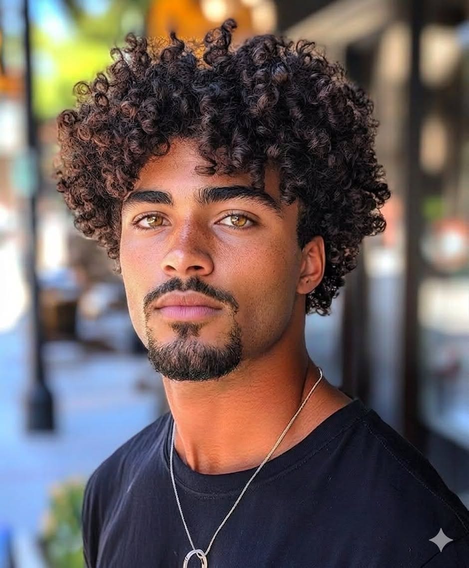 Coupe afro homme stylée