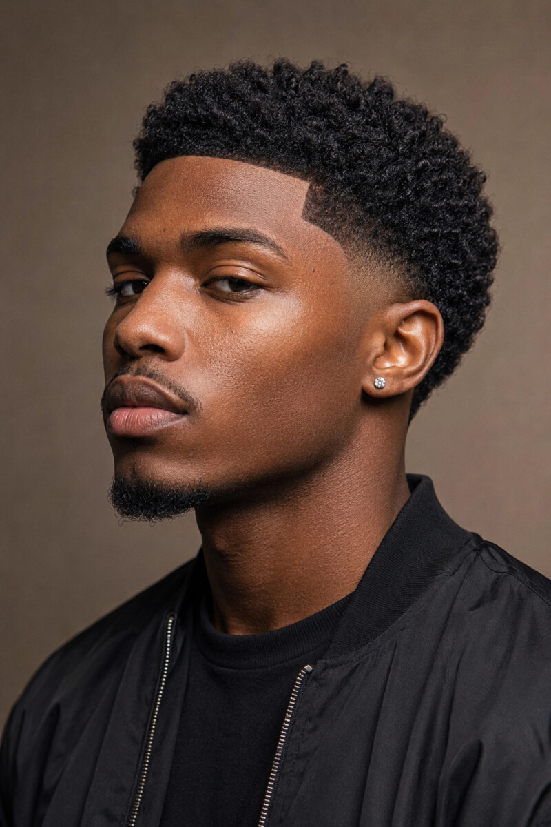 Coupe afro homme stylée