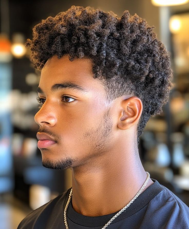 Coupe afro homme stylée