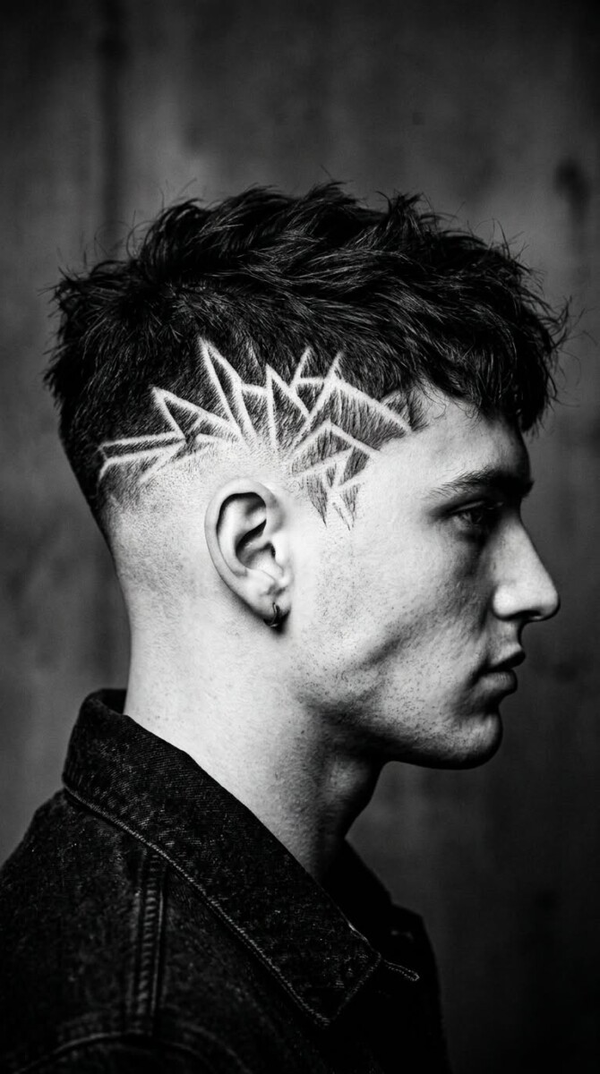 Trait élégant pour coupe homme