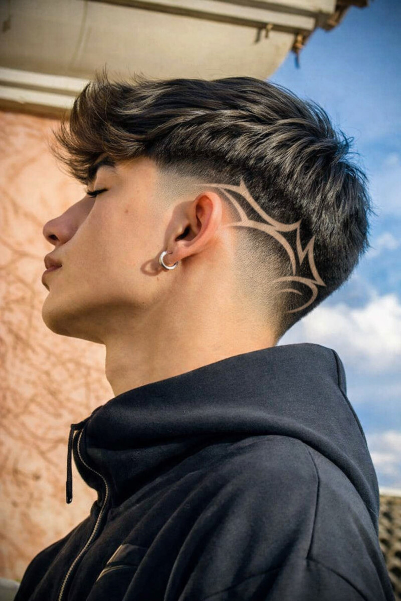 Trait élégant pour coupe homme