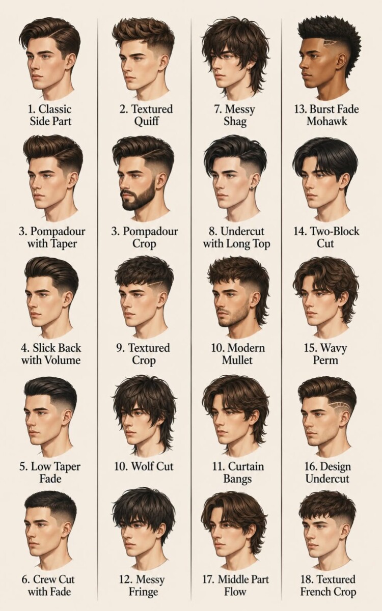 Coupe homme avec trait stylé