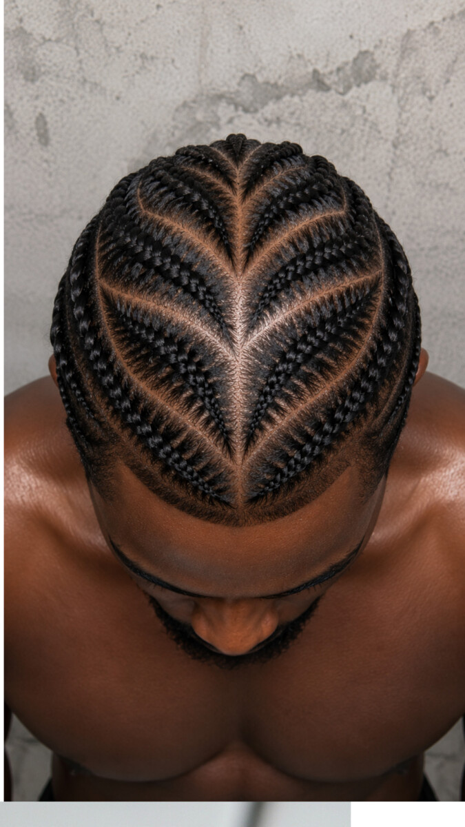 Trait stylé pour cheveux homme