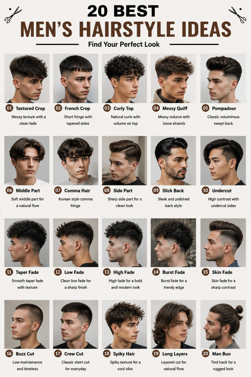 Trait stylé pour cheveux homme