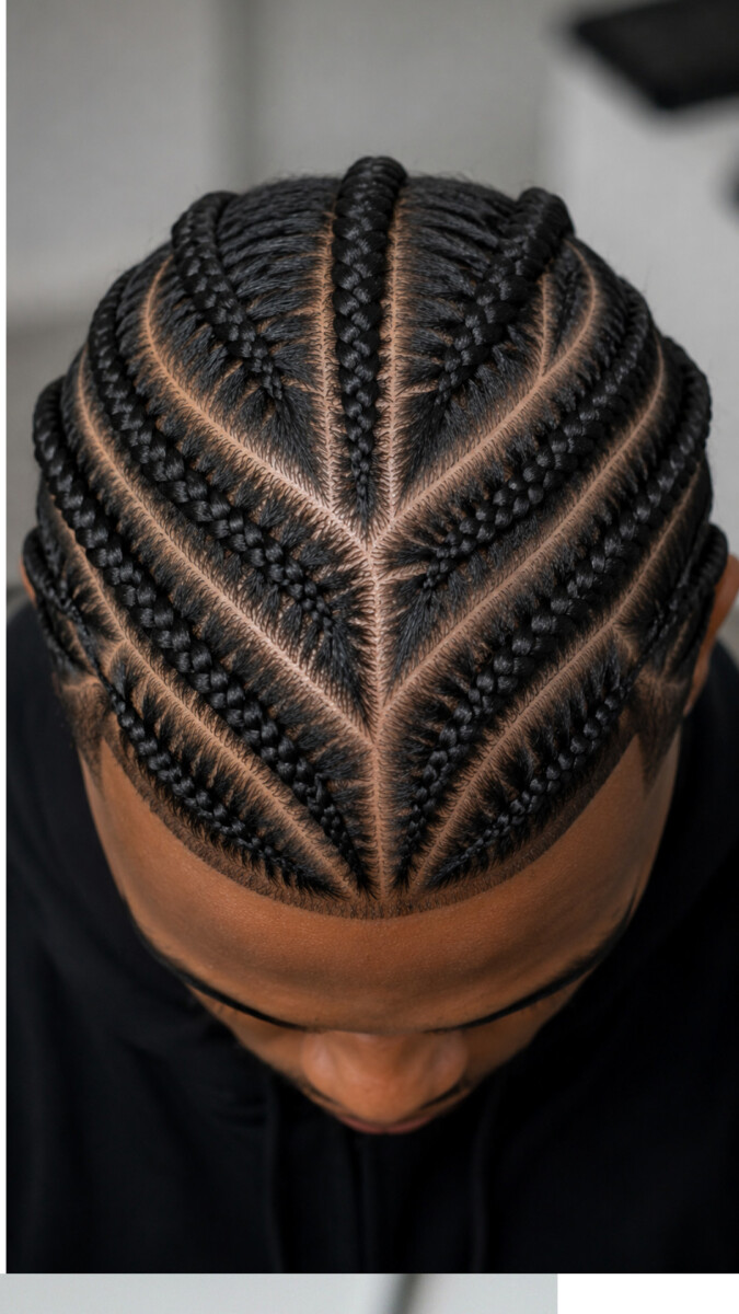 Trait élégant pour coupe homme