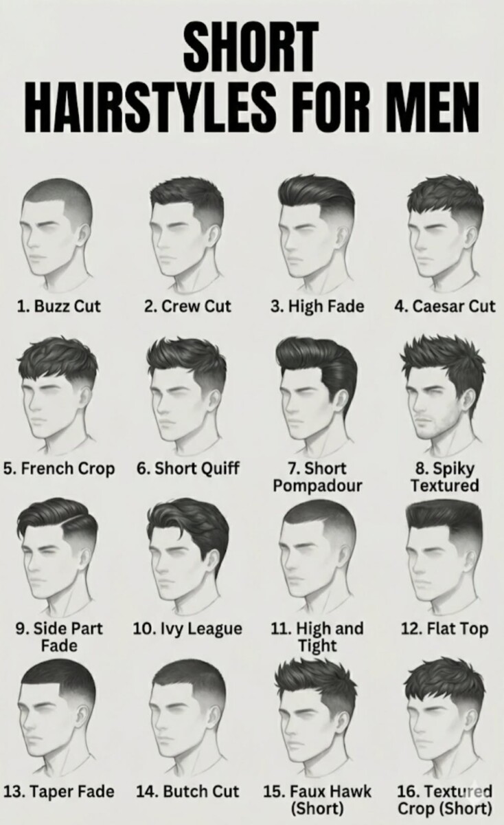 Coupe homme court moderne